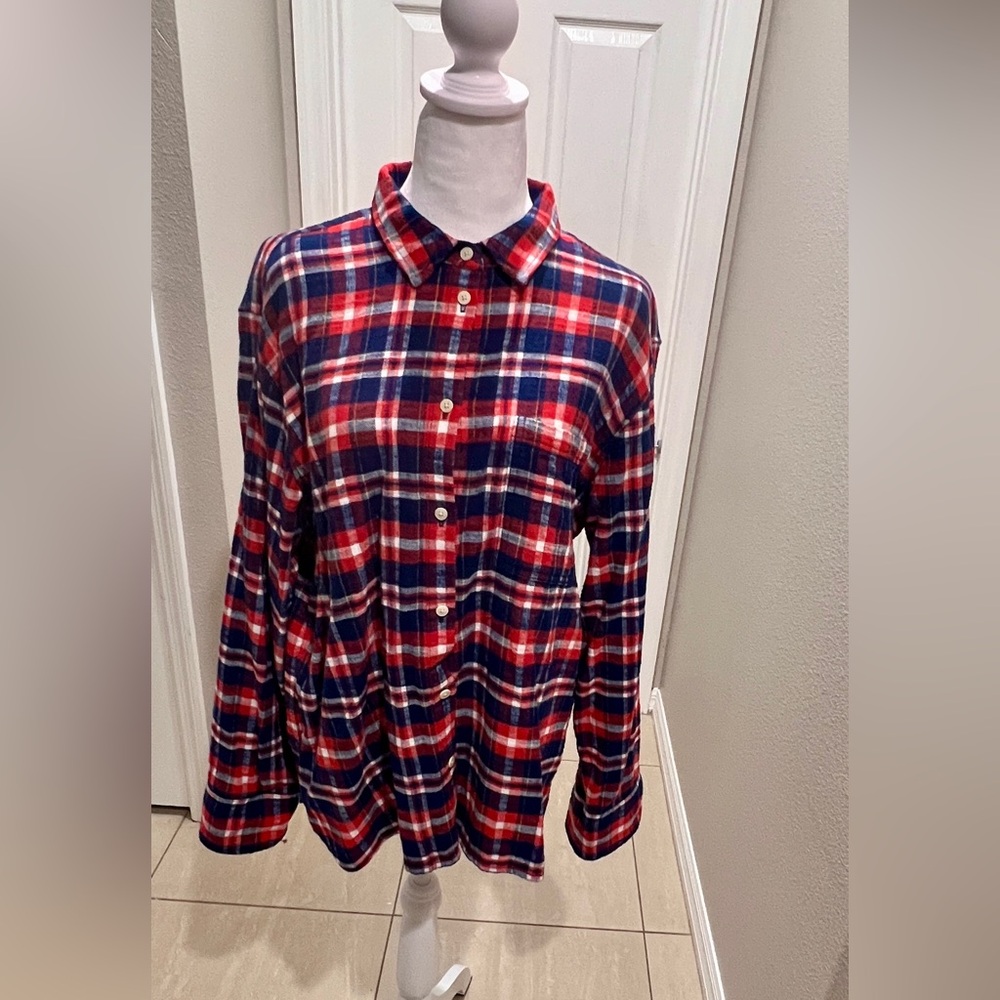 J. Crew Red and Blue Checkered Shirt